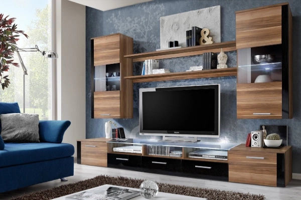 a tv unit with a hidden dresser and lots of storage options1